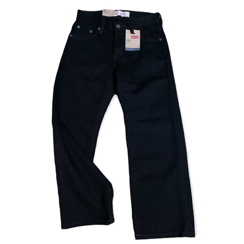 Levi's Boy's 550 Relaxed Fit Jeans- Black Magic-Size 9 Husky-27X25-NWT